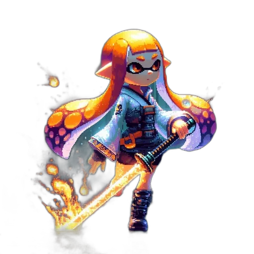 weapon, dress, jacket, staff transparent PNG cut-out