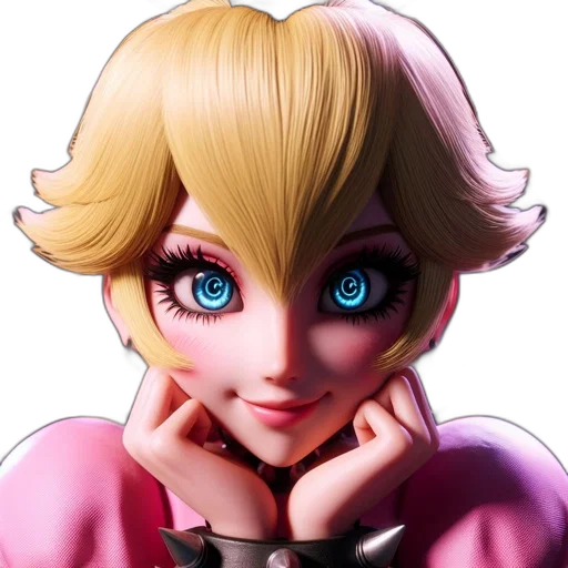 face, crown, 3d render, concept art transparent PNG cut-out