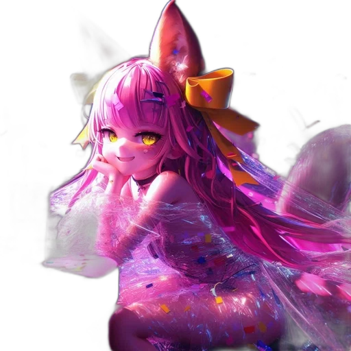 dragon, creature, dress, staff transparent PNG cut-out