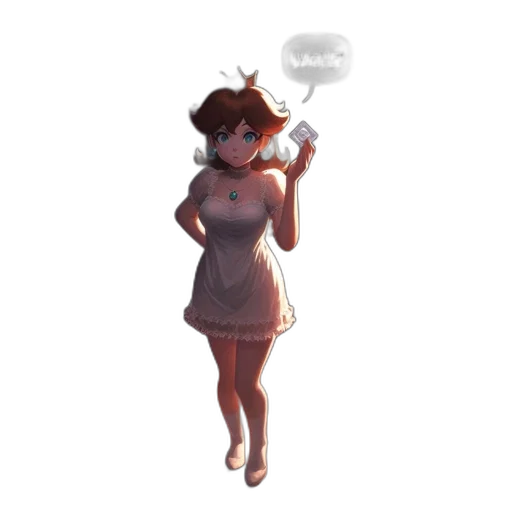 dress, staff, hat, robot transparent PNG cut-out