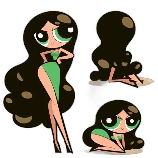 hair, dress, creature, concept art transparent PNG cut-out
