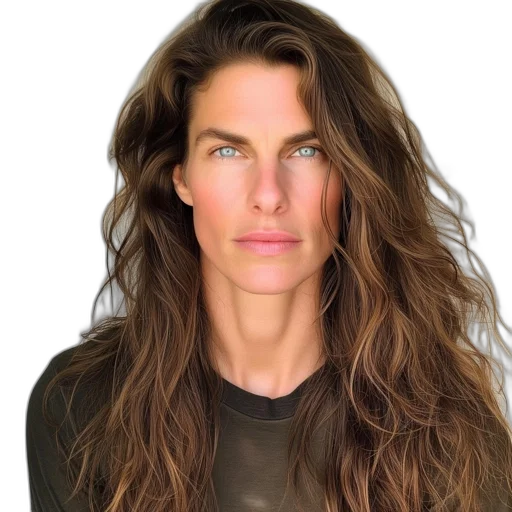hair, face, jacket, photorealistic transparent PNG cut-out