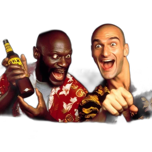 two, men, car, react transparent PNG cut-out