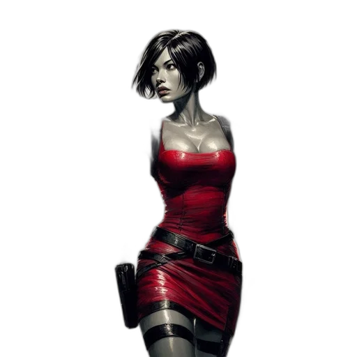 dress, robot, staff, concept art transparent PNG cut-out