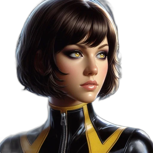 face, robot, jacket, comic book art transparent PNG cut-out