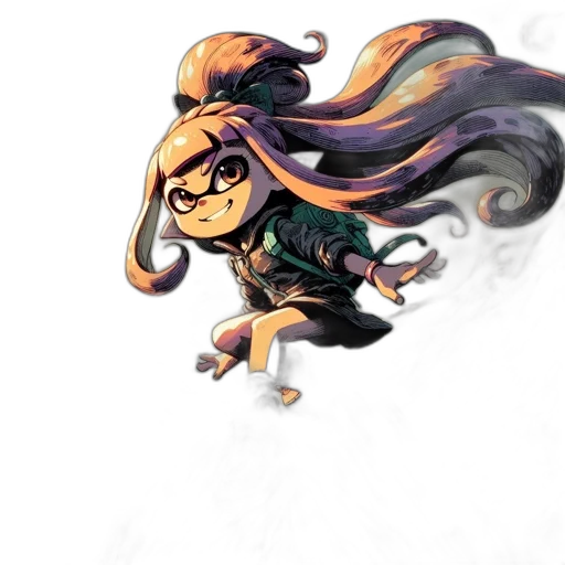 hair, creature, staff, dress transparent PNG cut-out