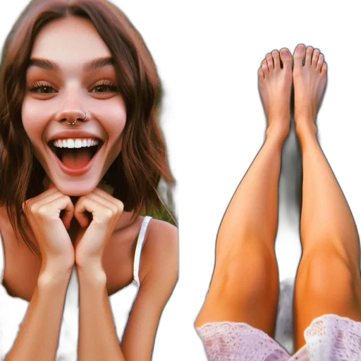 shoes, face, creature, dress transparent PNG cut-out