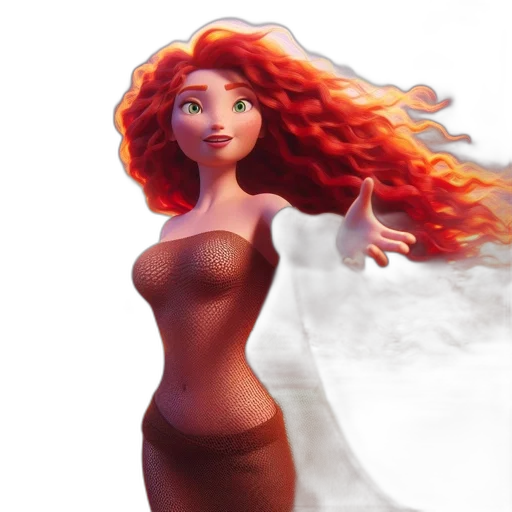 dress, hair, concept art, fantasy art transparent PNG cut-out
