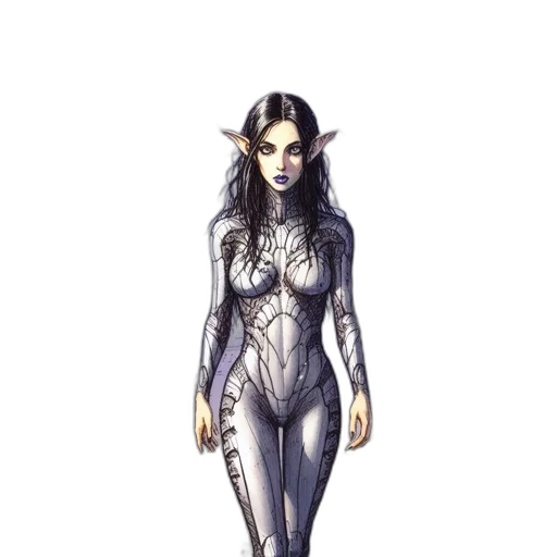creature, dress, staff, jewelry transparent PNG cut-out