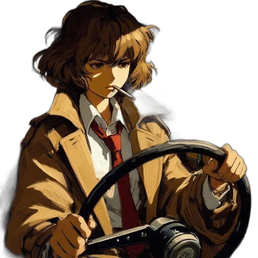 car, jacket, weapon, staff transparent PNG cut-out