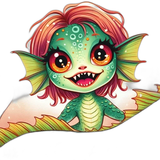 dragon, creature, staff, fantasy art transparent PNG cut-out