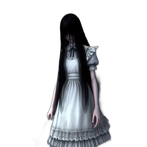 dress, hair, creature, mask transparent PNG cut-out