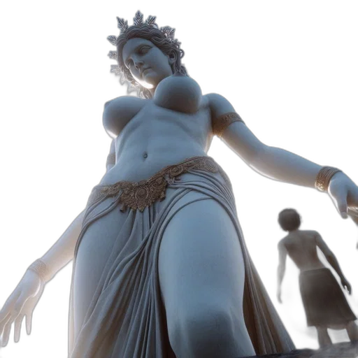 3d render, concept art, vaporwave, fantasy art transparent PNG cut-out