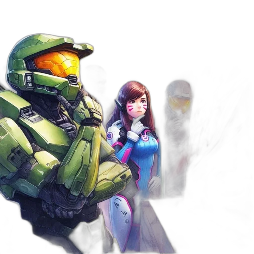 robot, weapon, concept art, pixel art transparent PNG cut-out