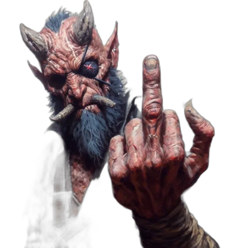 staff, face, creature, concept art transparent PNG cut-out