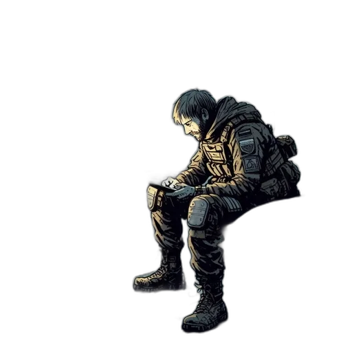 jacket, weapon, robot, sword transparent PNG cut-out