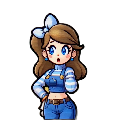 staff, dress, pixel art, cartoon transparent PNG cut-out