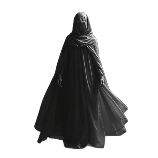 dress, jacket, staff, mask transparent PNG cut-out