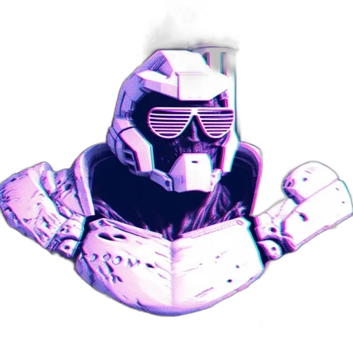 robot, mask, jacket, weapon transparent PNG cut-out