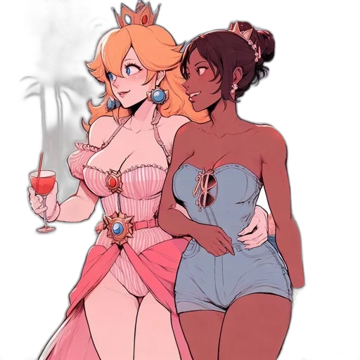 dress, concept art, vaporwave, anime transparent PNG cut-out