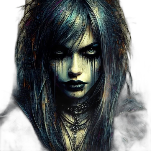 face, hair, mask, fantasy art transparent PNG cut-out