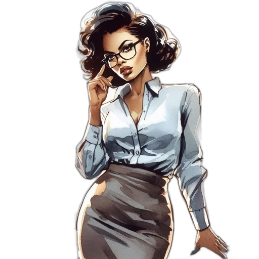 dress, staff, comic book art, concept art transparent PNG cut-out