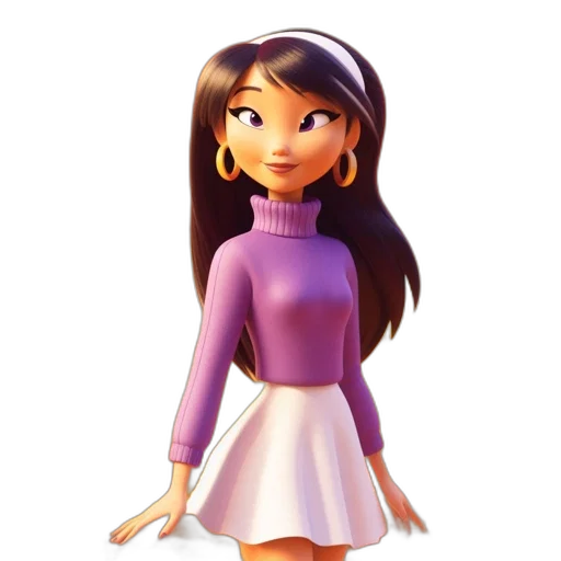 dress, jewelry, 3d render, cartoon transparent PNG cut-out