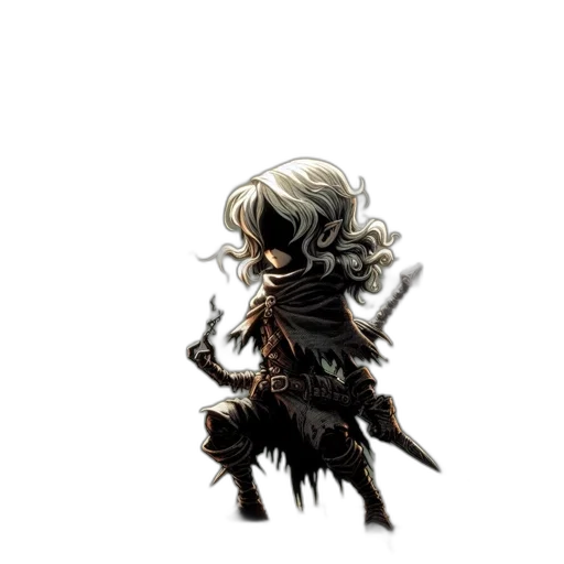weapon, sword, staff, hair transparent PNG cut-out