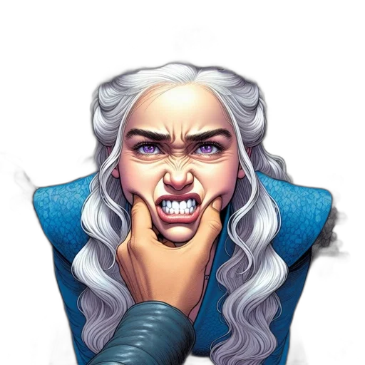 face, comic book art, concept art, fantasy art transparent PNG cut-out
