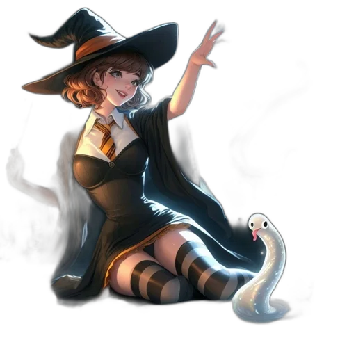 dress, staff, hat, concept art transparent PNG cut-out