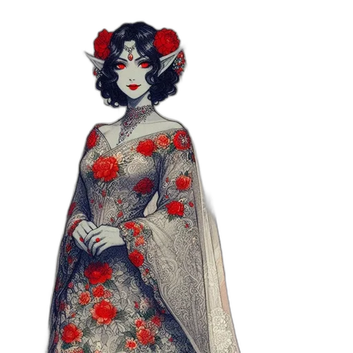 dress, concept art, fantasy art, comic book art transparent PNG cut-out