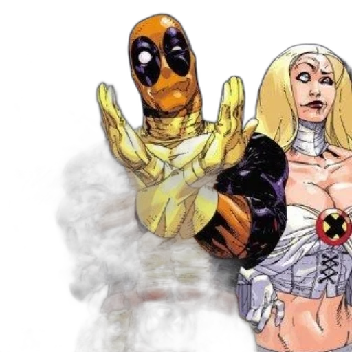 comic book art, concept art, deadpool, stands transparent PNG cut-out