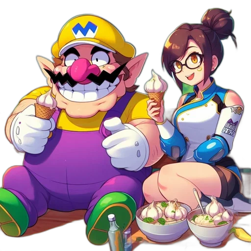 food, pixel art, concept art, vaporwave transparent PNG cut-out