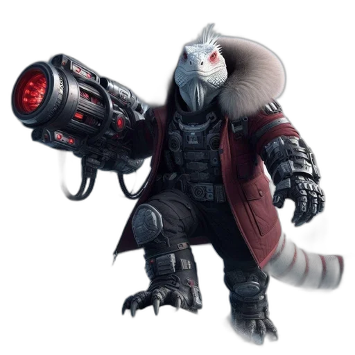 weapon, robot, staff, creature transparent PNG cut-out