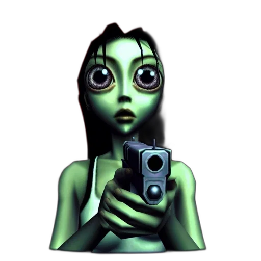 robot, creature, weapon, staff transparent PNG cut-out