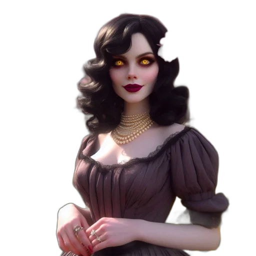 dress, jewelry, staff, crown transparent PNG cut-out