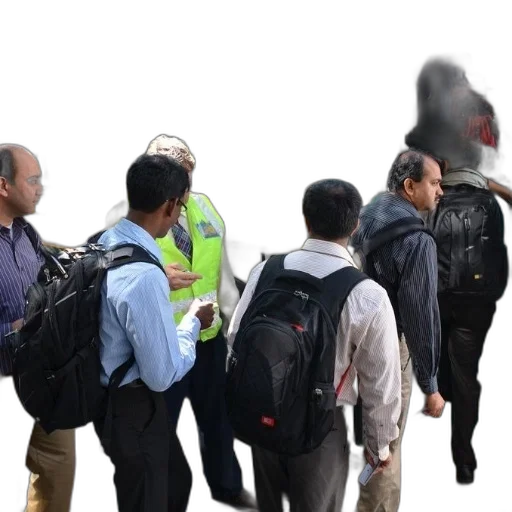 jacket, mask, staff, umbrella transparent PNG cut-out