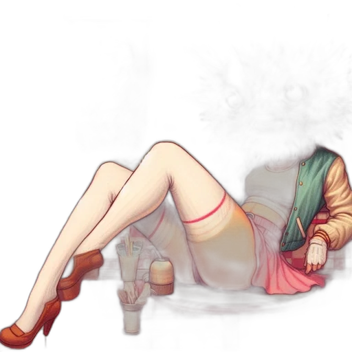 dress, weapon, staff, jacket transparent PNG cut-out