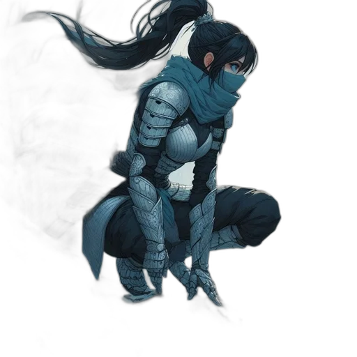 jacket, mask, weapon, concept art transparent PNG cut-out