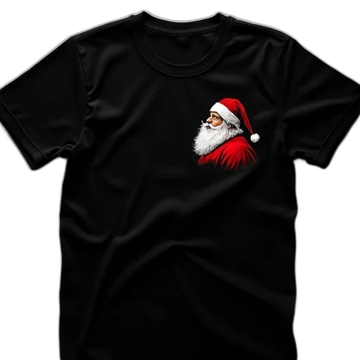 3d render, black, t-shirt, small transparent PNG cut-out