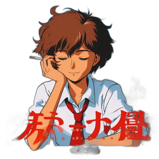 face, mask, anime, vaporwave transparent PNG cut-out