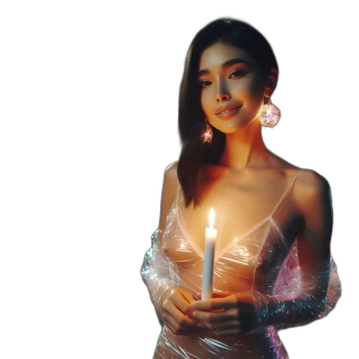 jewelry, dress, vaporwave, photorealistic transparent PNG cut-out