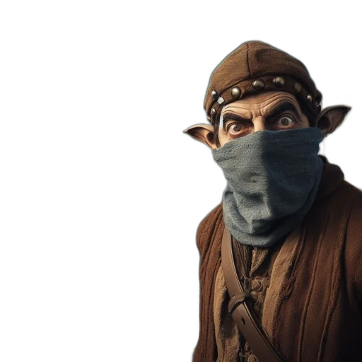 mask, staff, face, hat transparent PNG cut-out