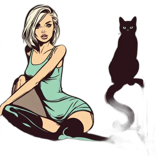 dress, comic book art, concept art, fantasy art transparent PNG cut-out