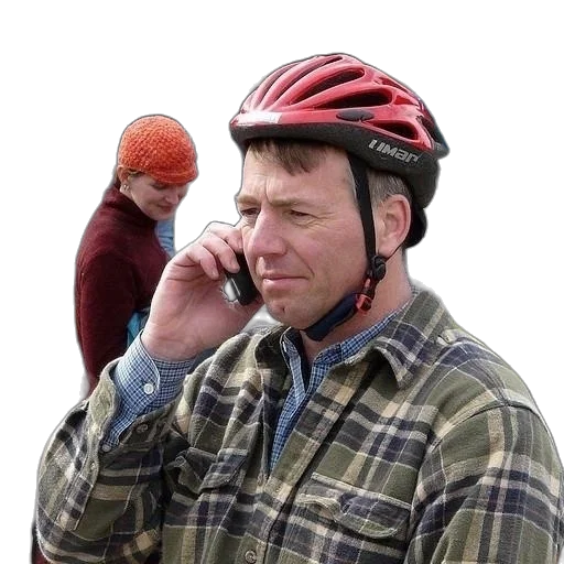 hat, staff, face, jacket transparent PNG cut-out