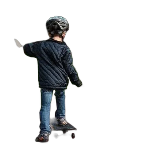 jacket, robot, hat, staff transparent PNG cut-out
