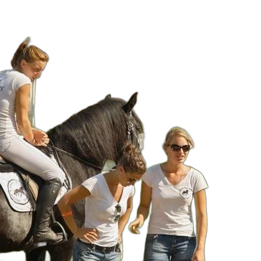 animal, photorealistic, three, women transparent PNG cut-out