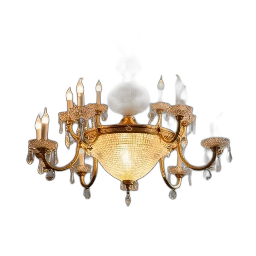 furniture, crown, 3d render, chandelier transparent PNG cut-out