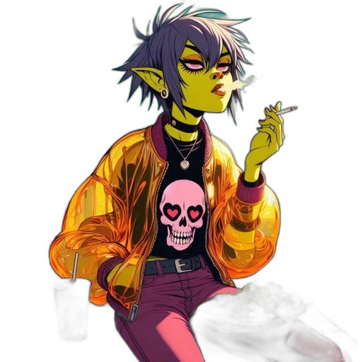 jacket, mask, concept art, cyberpunk transparent PNG cut-out