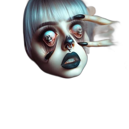 face, mask, robot, creature transparent PNG cut-out